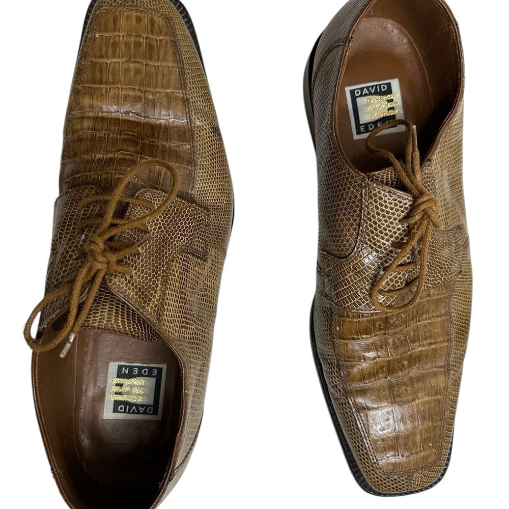 Men's Brown Leather Dress Shoes - Picture 3 of 16